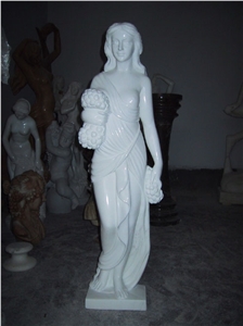 Western Figure Statues,Woman Stone Carving,White Marble Human Sculptures