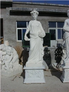 western human sculpture,lady stone statue,white marble sculpure