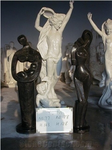 Western Human Stone Sculpture,Outdoor Garden Figure Statue,Polished White Marble Sculpture