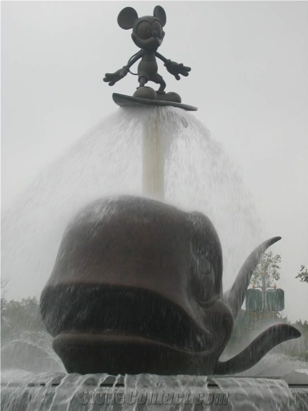 Whale Fountain Water, Outdoor Fountain