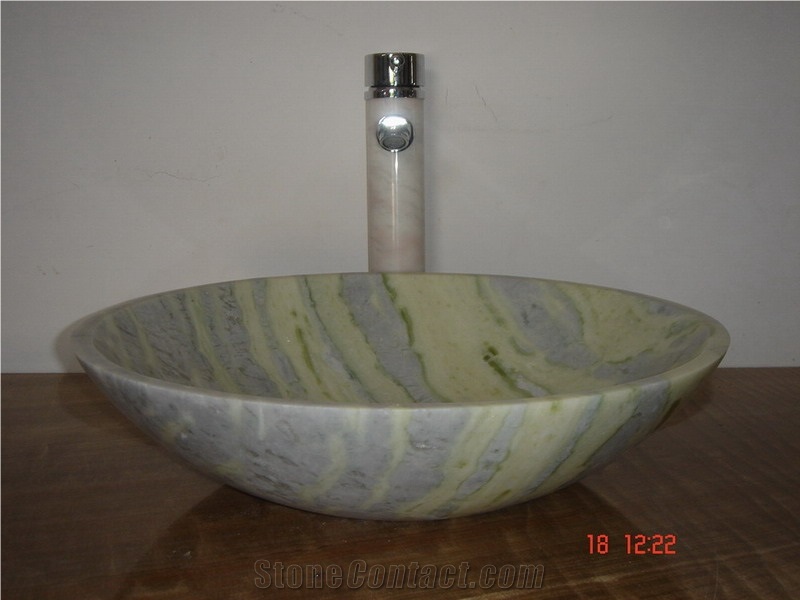 White and Green Marble