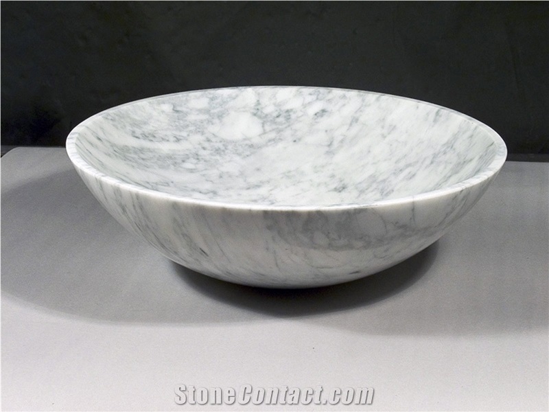 White Carrara Basin, White Marble Sinks & Basins