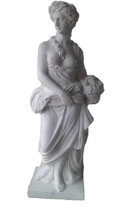 White Figure Sculpture, Woman Carving Statue,Outdoor Garden Sculpture