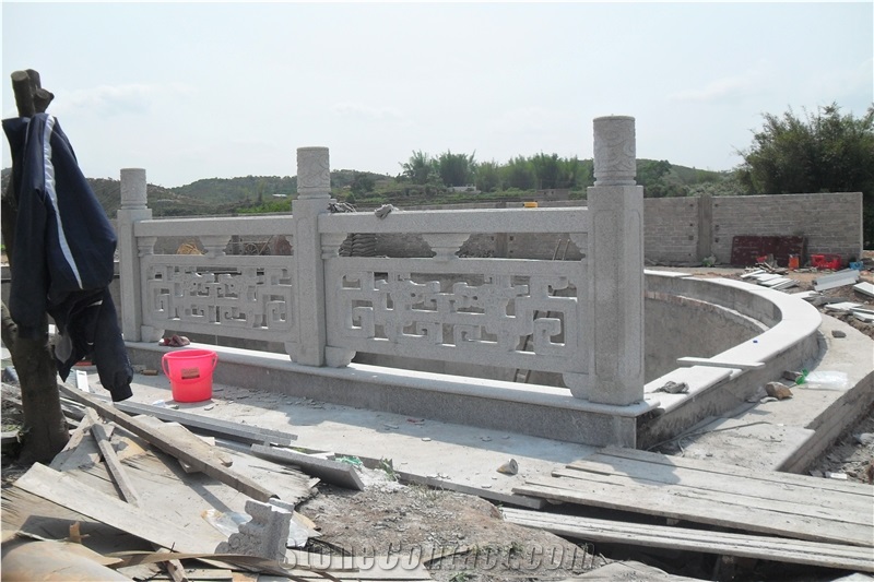 White Granite Stone Fence for the Outdoor