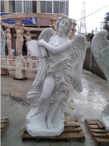 White Marble Angel Statue Sculpture,Western Figure Statue,Carving Human Sculptures
