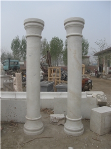 White Marble Column,Round Column