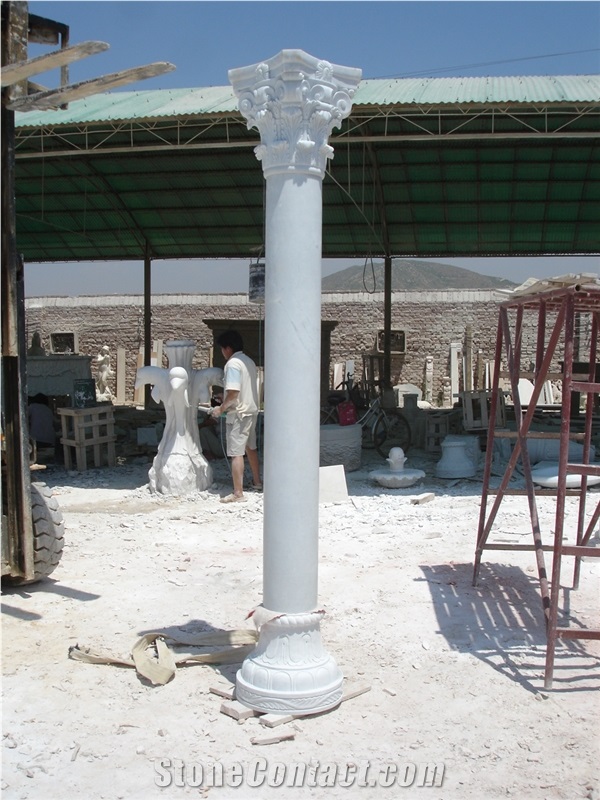 White Marble Column,Round Column & Pillars