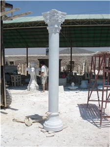 White Marble Column,Round Column & Pillars