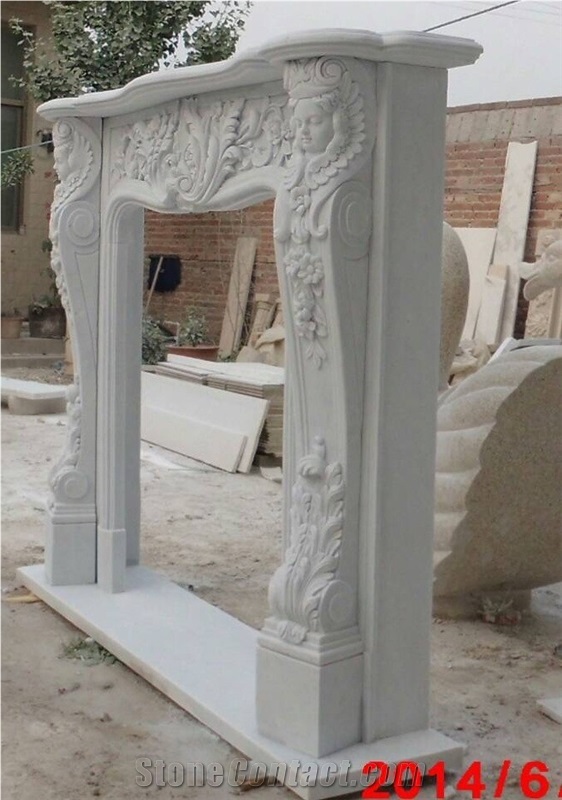 White Marble Fireplace, Hunan White Marble Fireplaces