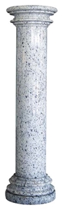 White Rose Granite Column & Pillars,Polished Round Columns