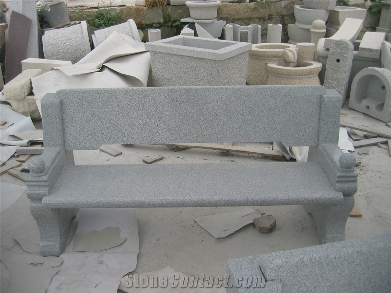 Wholesale Modern Natural Stone Bench, Grey Granite Bench