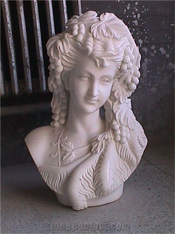 Woman Bust Statue,White Marble Statue,Figure Statue