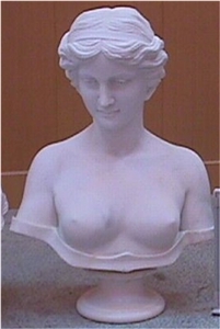 Woman Bust Statue,White Marble Statue,Figure Statue