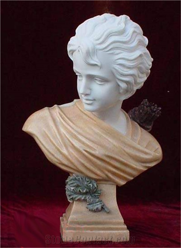 Yellow Marble Statue,Head Statue