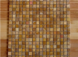 Yellow marble Mosaic,brick mosaic,wall mosaic,floor mosaic,polished mosaic