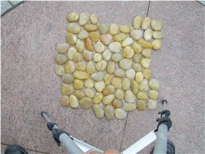 Yellow Pebble Stone Mosaic Tile