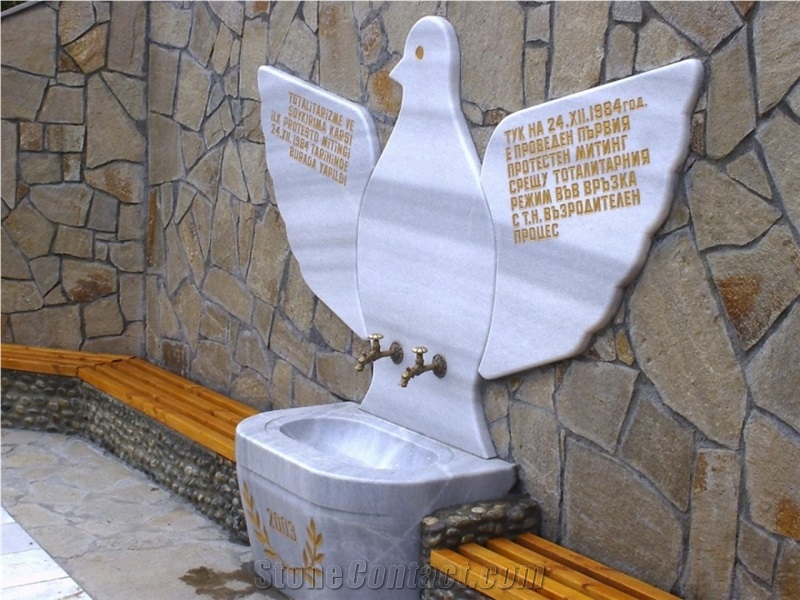 Marmara Equator Marble Fountain, Wall Fountains