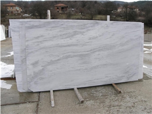 Stenopos Kavalas Semi White Marble Slabs, Greece White Marble