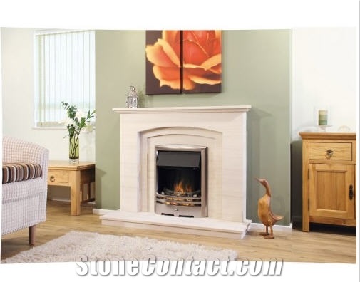 Clarendon Seventeen Natural Portuguese Lime Stone Fireplace