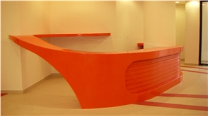 Acrylic Solid Surface Modern Fashionable Style Reception Counter