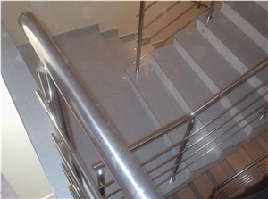 Technistone Starl Blue Quartz Staircase
