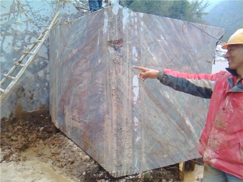 Louis-Agate Red Marble Block, China Red Marble