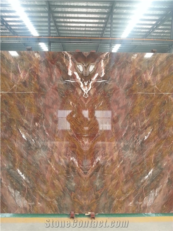 Louis-Agate Red Marble Home Decor Slabs & Tiles, China Red Marble