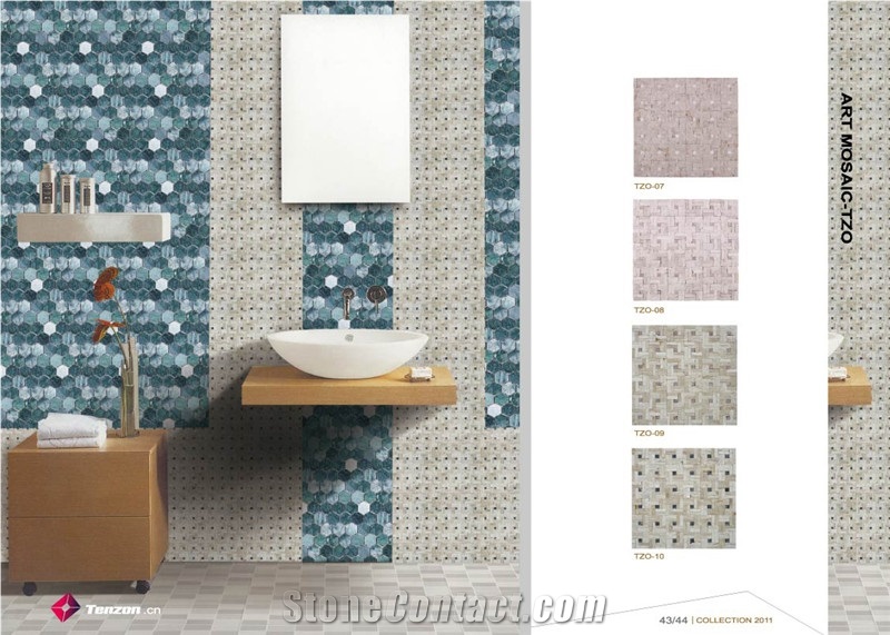 Mosaic Walling for Bathroom Design