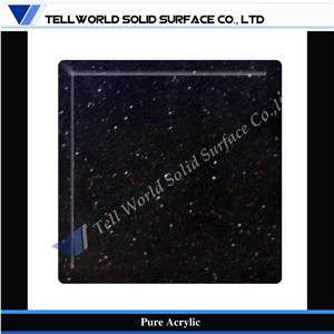 Black Pure Acrylic Solid Surface Slab,Best Quality with Factory Price