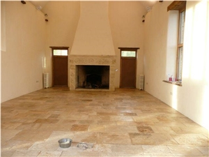 French Antique Limestone Flooring Slabs & Tiles, Pierre De Bourgogne Limestone Slabs & Tiles