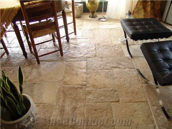 French Reclaimed Stone Flooring Slabs & Tiles, Pierre De Bourgogne Limestone Slabs & Tiles