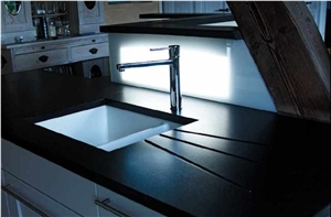 Jet Black Granite Kitchen Countertop
