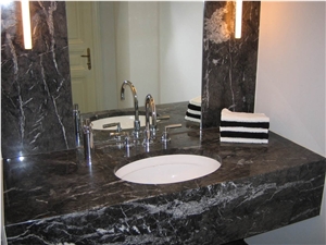 Vanity Top with Grigio Carnico Marble