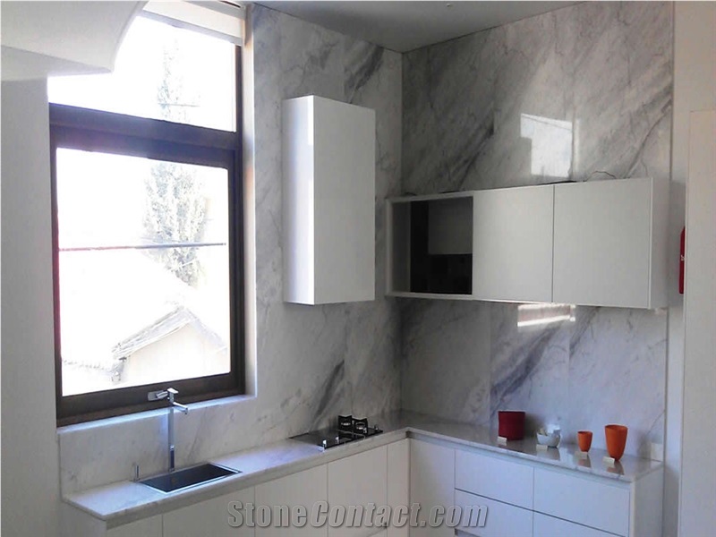 Bianco Carrara Venato Marble Countertop