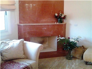 Rosso Alicante Marble Fireplace Surround