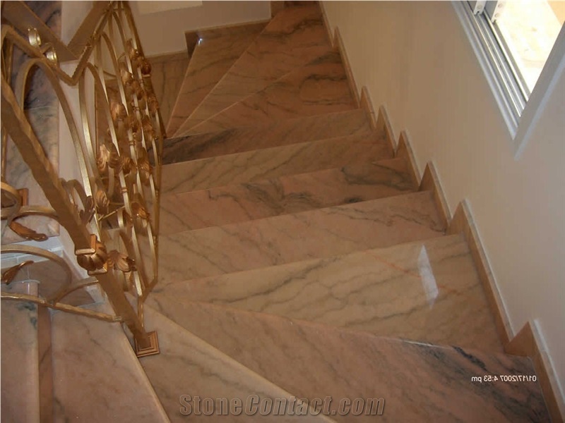 Rosso Portogallo Marble Stairs