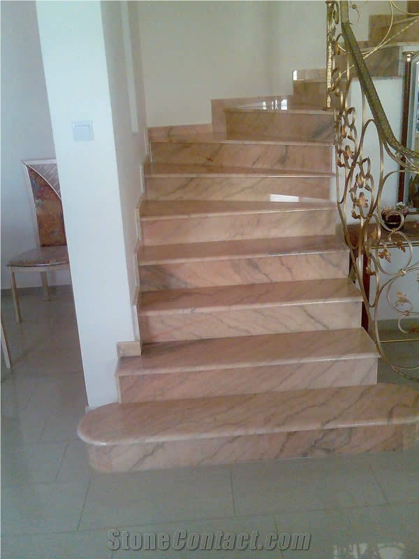 Rosso Portogallo Marble Stairs