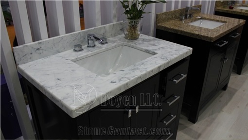 Distributor Granite Vanity Tops, White Carrara Marble Vanity Tops; Standard Granite Tops; Bathroom Vanity, Bath Vanity Countertops