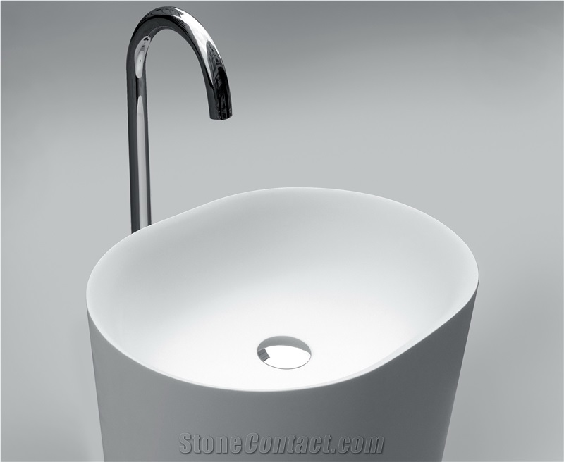 2014 New Solid Surface Freestanding Basin (Jz2008)