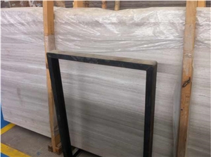 Chinese White Wood Vein Marble Slabs & Tile, White Wood Grainy Marble