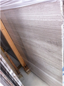 Chinese White Wood Vein Marble Slabs & Tile, White Wood Grainy Marble