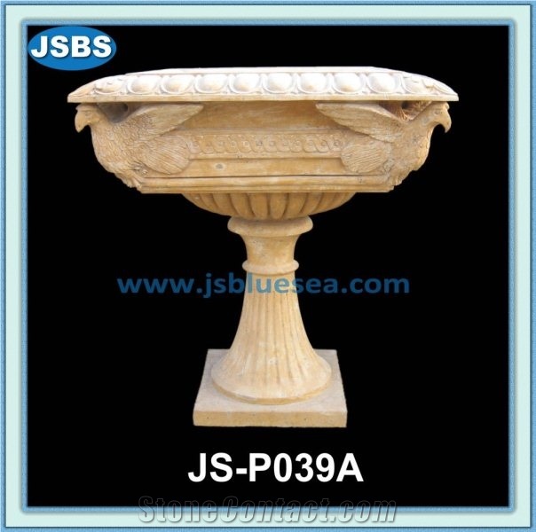 Carved Stone Planter, Natural Marble Planters