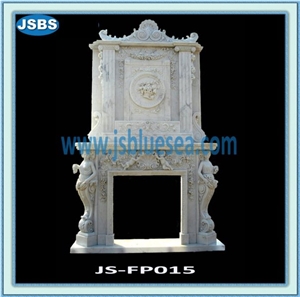 Classic Fireplace Mantel, Natural Marble Fireplace Mantel