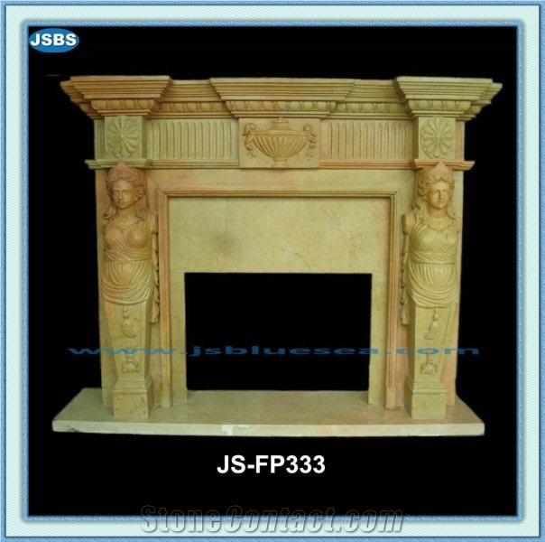 Cream Marble Fireplace Surround From China Stonecontact Com