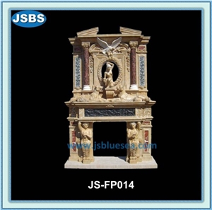 Hand Carved Marble Fireplace Mantel