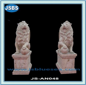 Marble Lion Statue, Natural Marble Statues