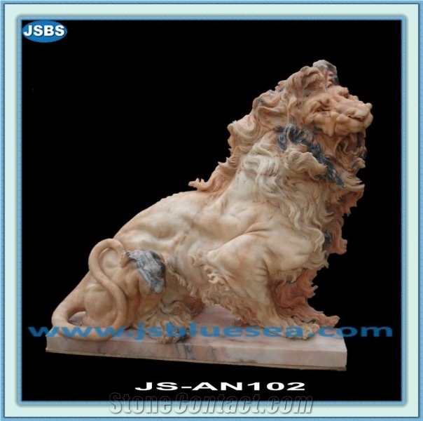 Marble Lion Statue, Natural Marble Statues