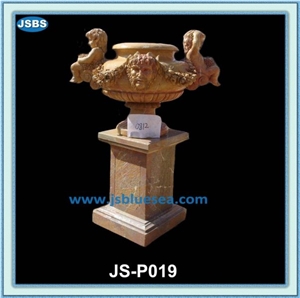 Natural Stone Flowerpot Planters, Natural Marble Planters