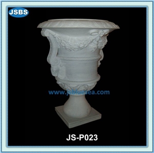 Natural Stone Flowerpot Planters, Natural Marble Planters