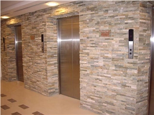 Rust Slate Feature Wall Cladding Panel Installation